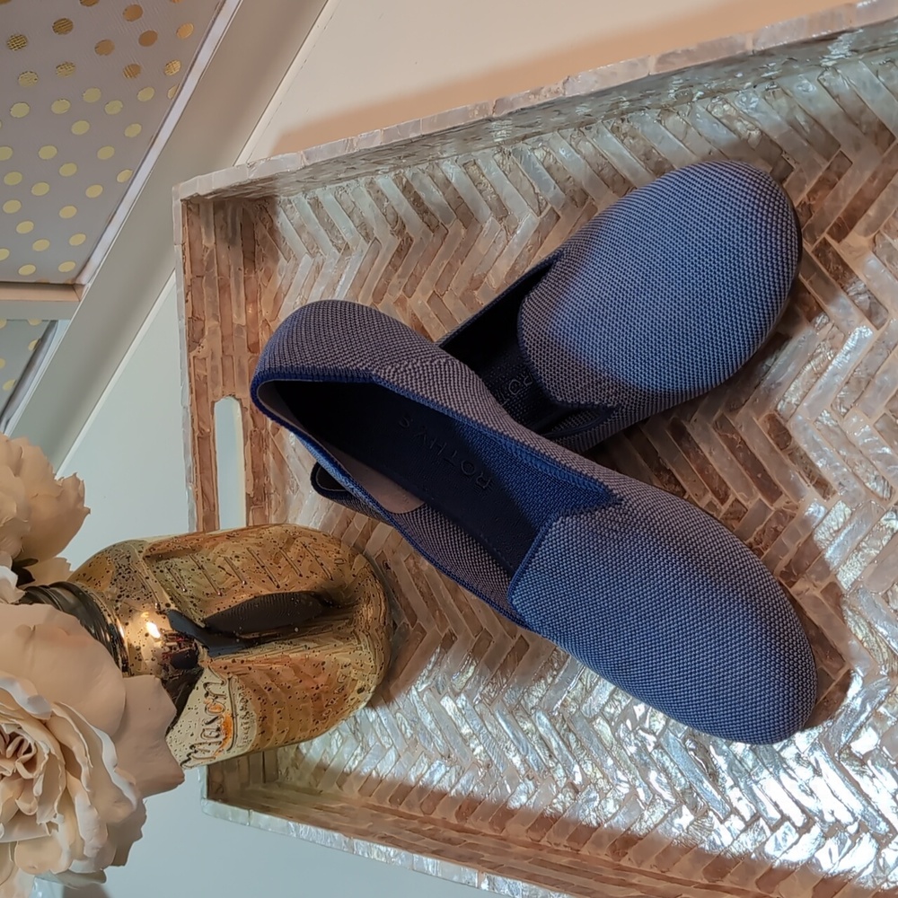 Rothys Light Blue Loafers Women Size 9 Washable Sustainable - Picture 10 of 10